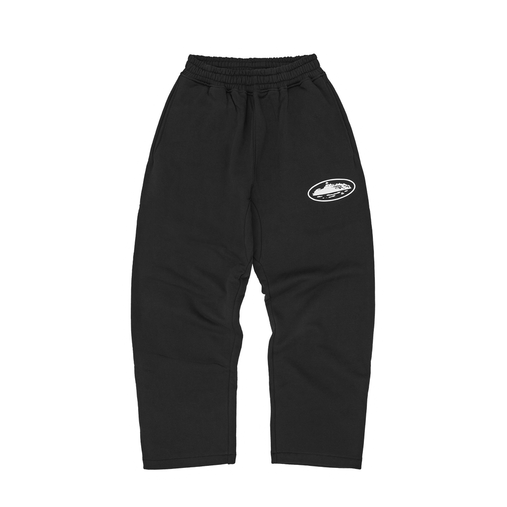 Corteiz ISLAND PUFF PRINT OPEN HEM SWEATPANT [BLACK] CRTZRTW