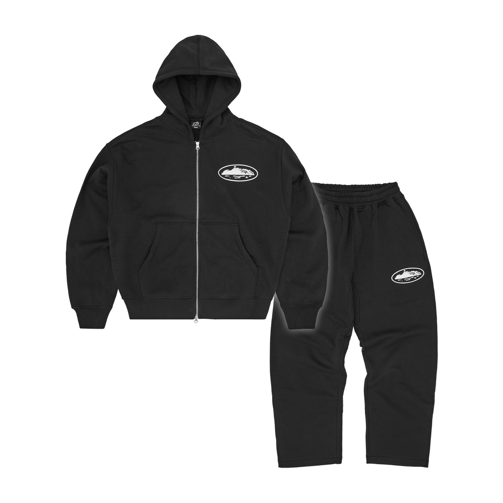ISLAND PUFF PRINT TRACKSUIT [BLACK]