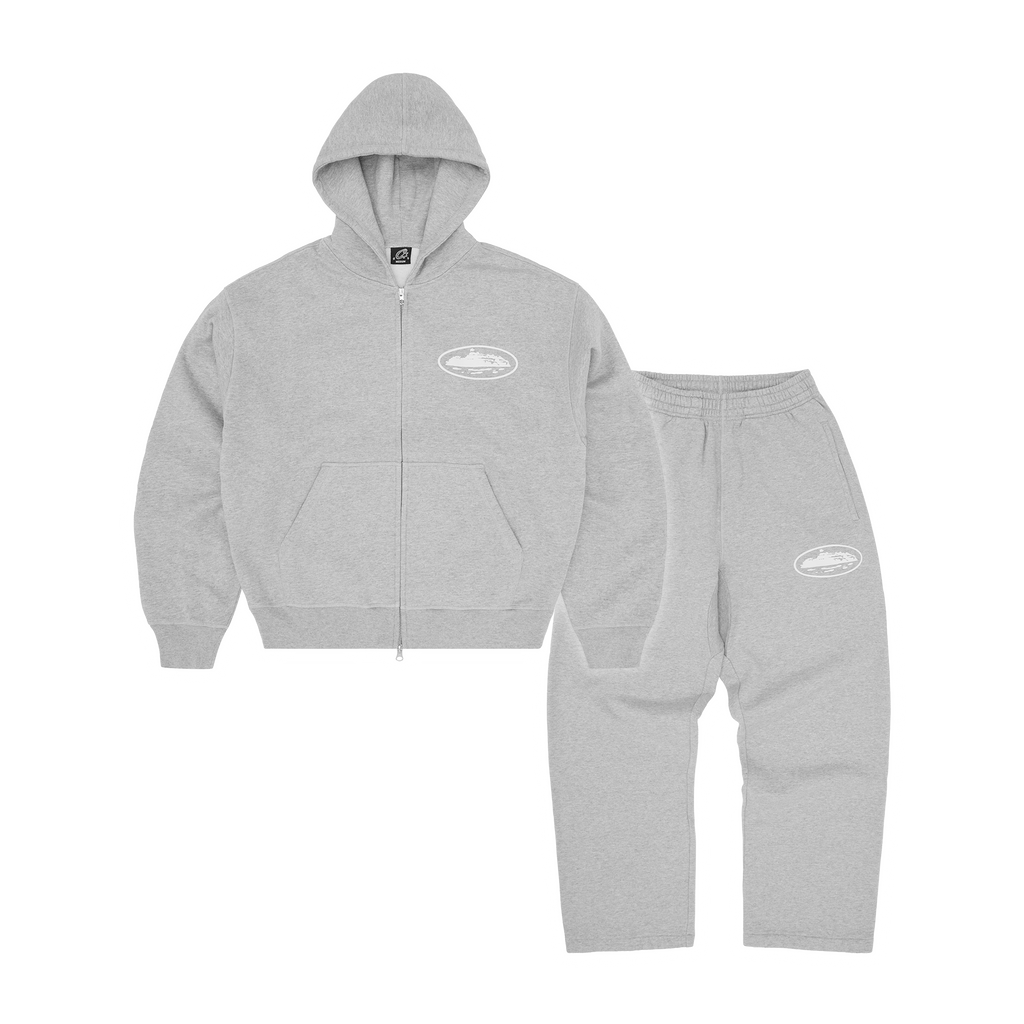 ISLAND PUFF PRINT TRACKSUIT [HEATHER GREY]