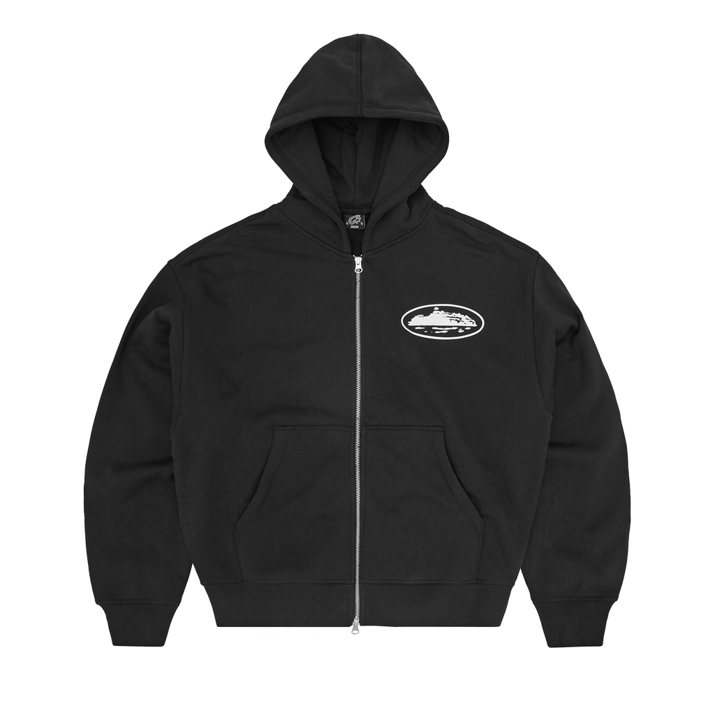 Corteiz ISLAND PUFF PRINT ZIP HOODIE [BLACK] CRTZRTW