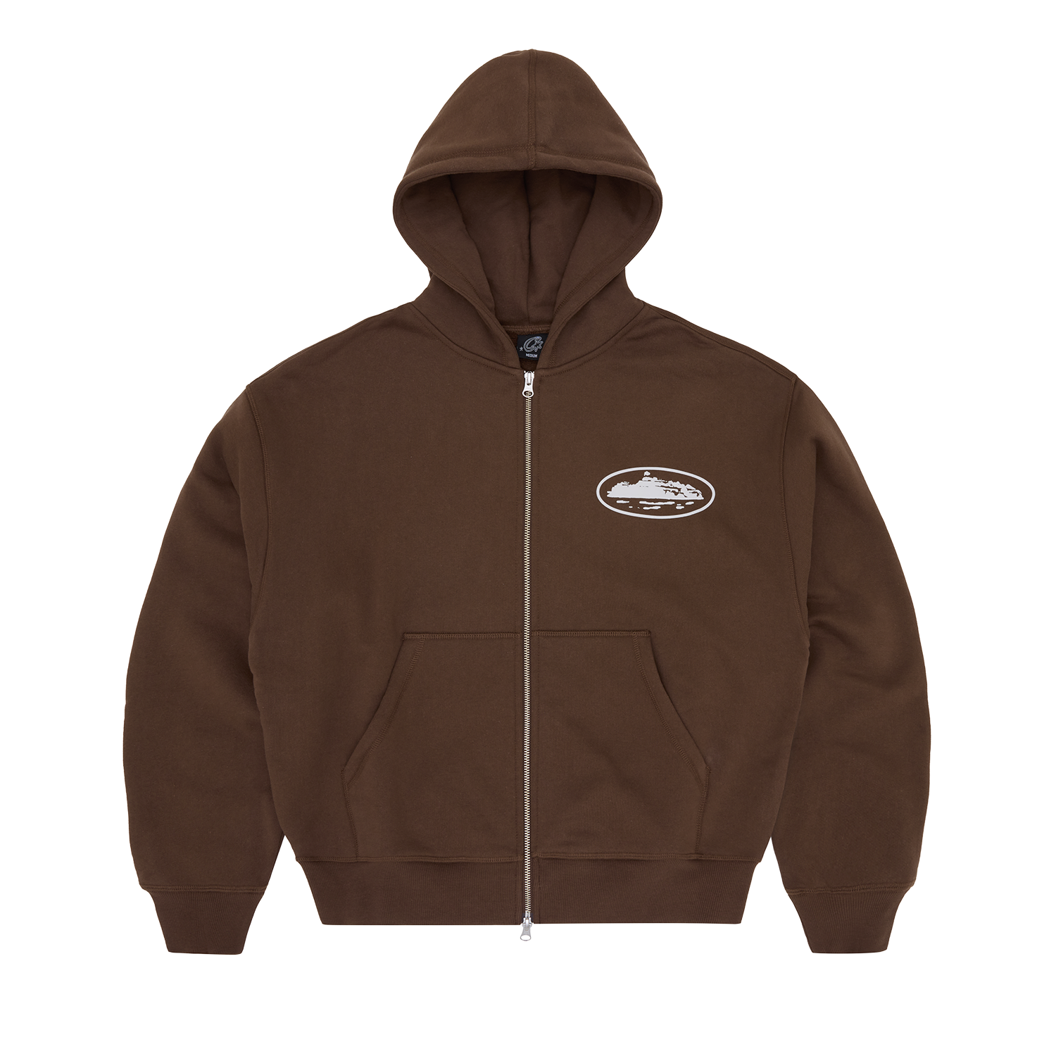 Corteiz ISLAND PUFF PRINT ZIP HOODIE [BROWN] CRTZRTW