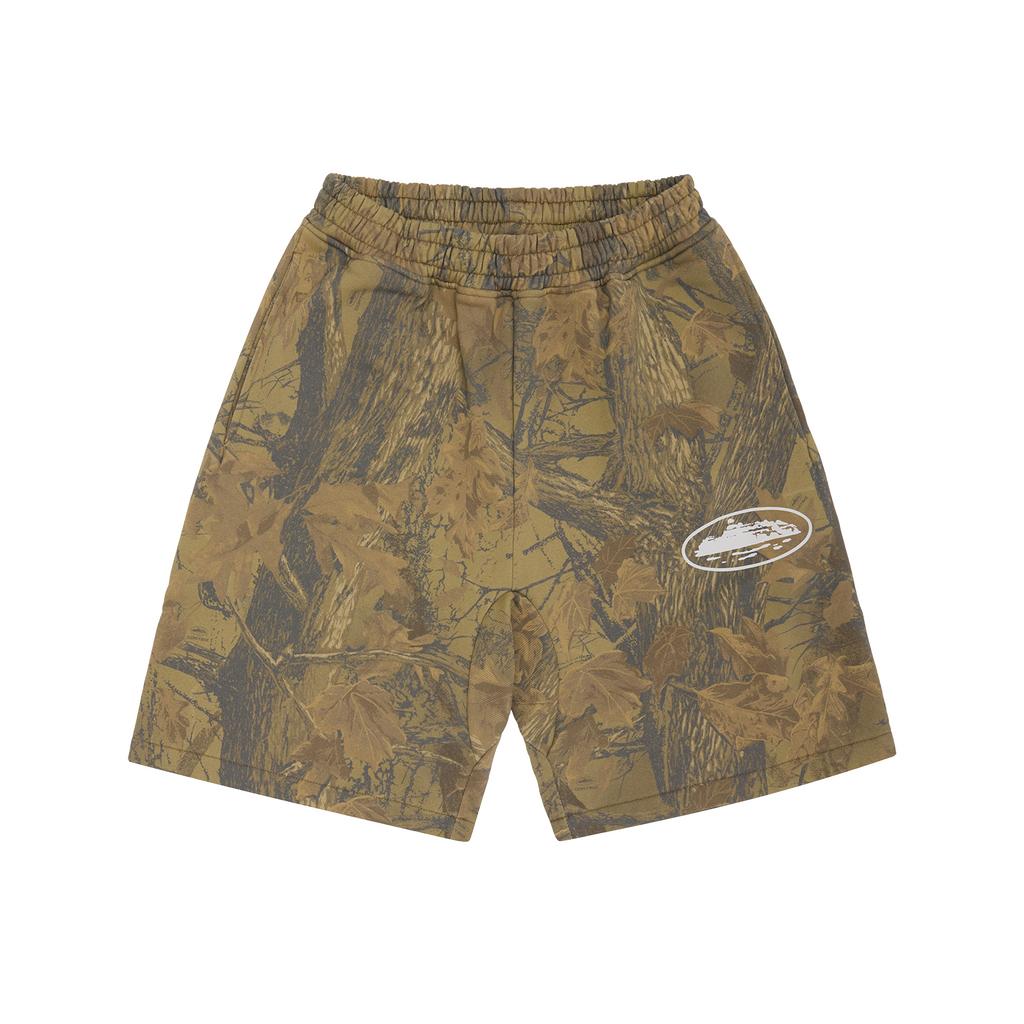 Corteiz ISLAND PUFF PRINT SWEATSHORT [FOREST CAMO] CRTZRTW