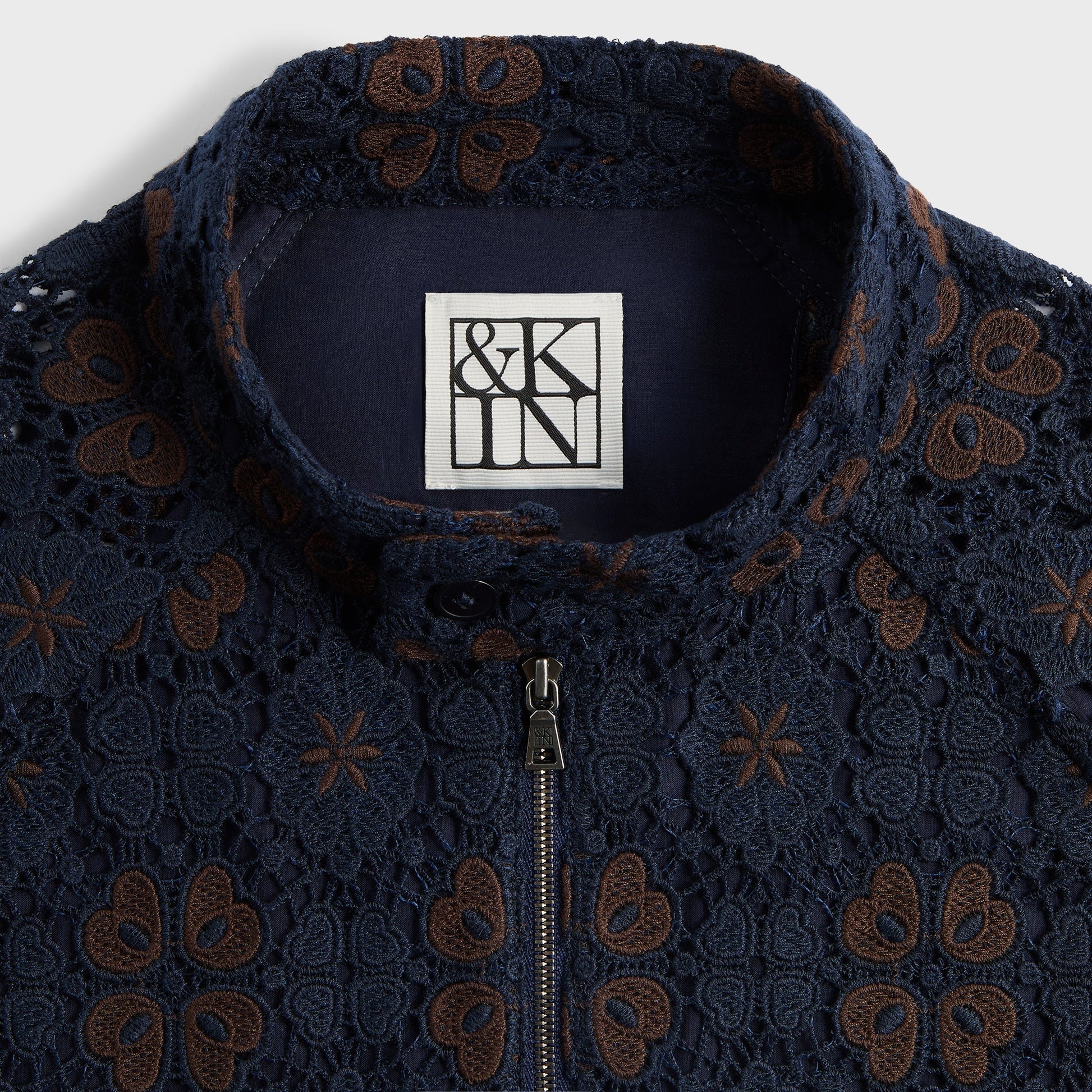 &Kin Retro Floral Lace Eddy Jacket - Cosmos