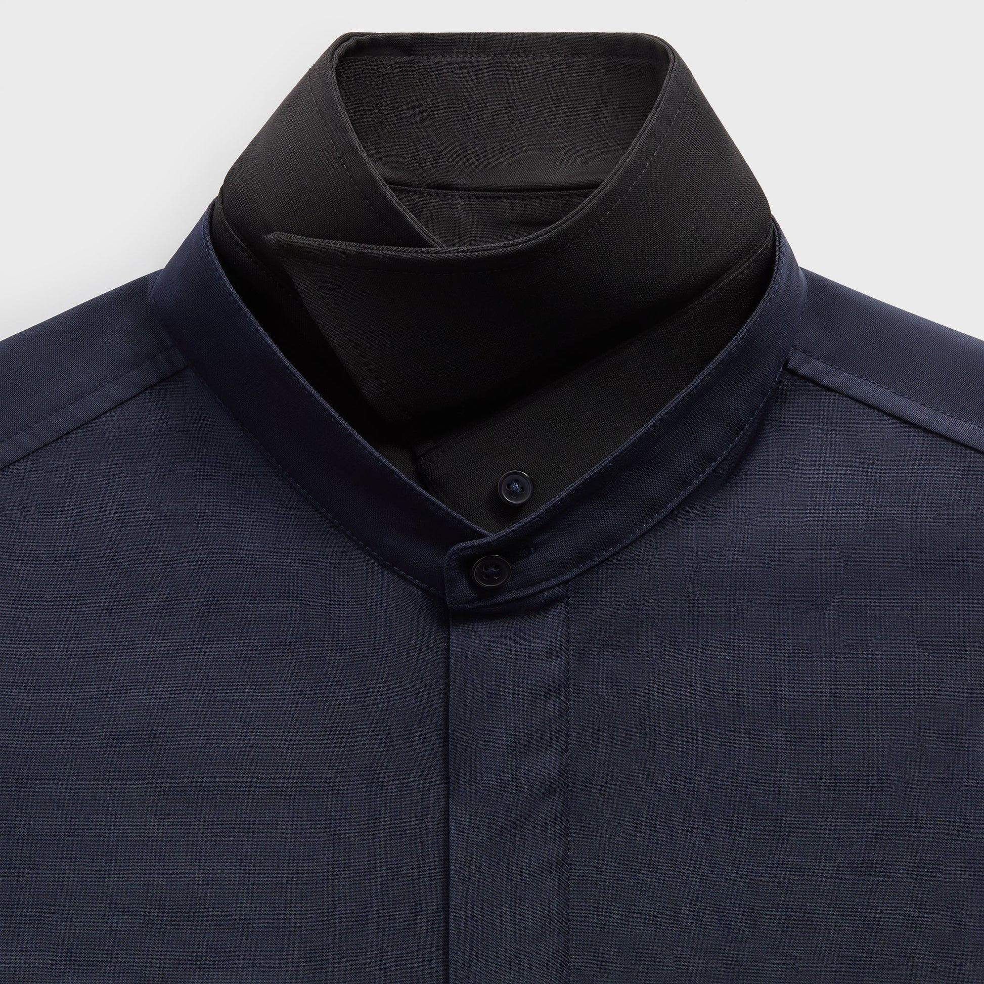 &Kin Tropical Wool Nico Shirt - Nocturnal