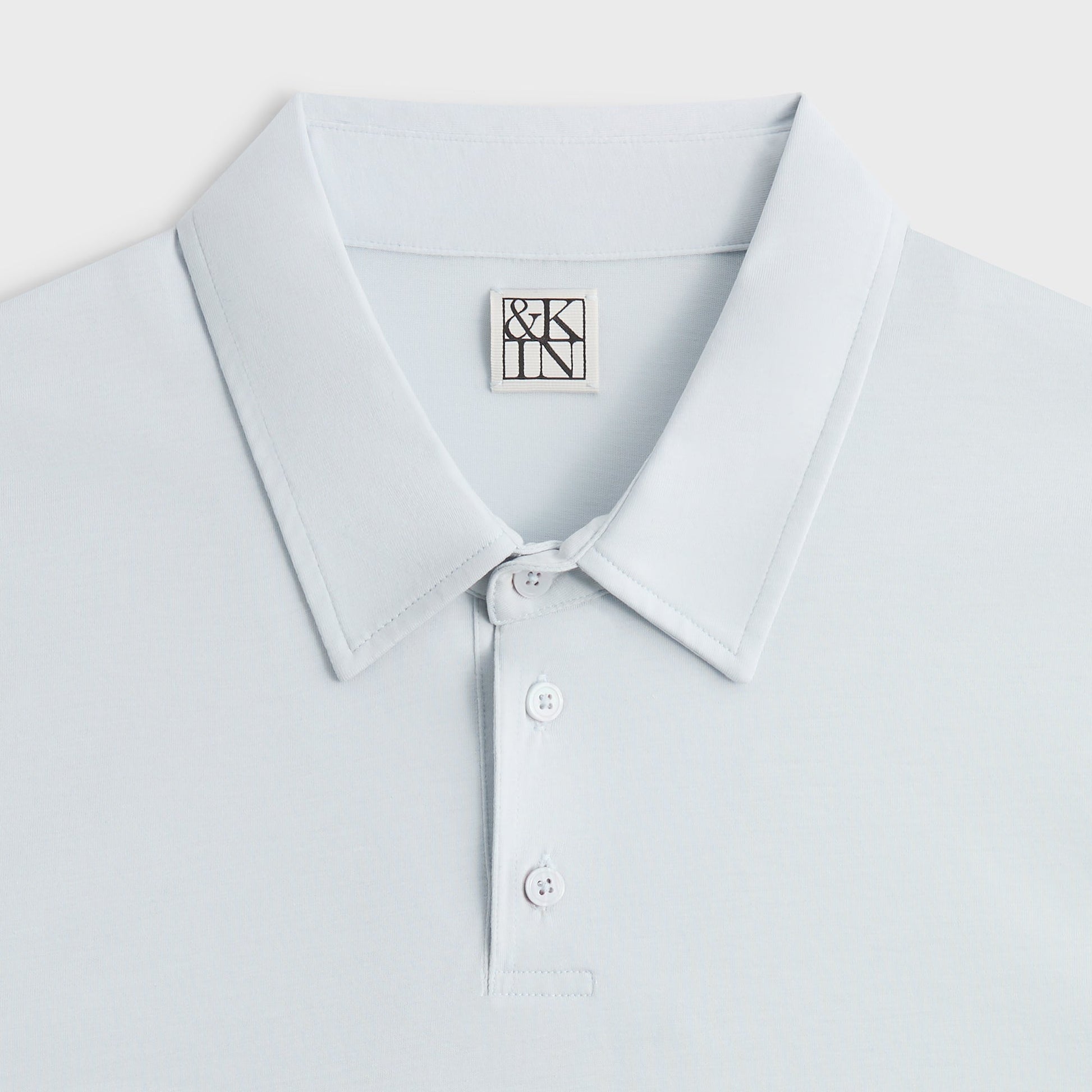 &Kin Soft Modal Blend Heathrow Polo - Light Indigo