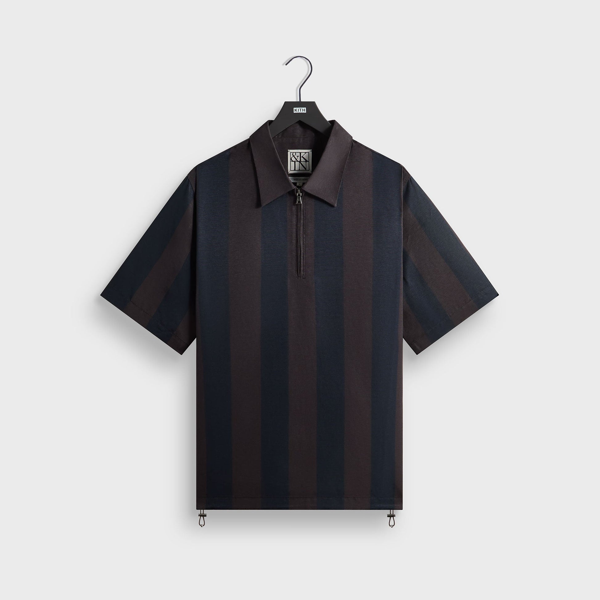 &Kin Montis Quarter Zip Faille Shirt - Cosmos