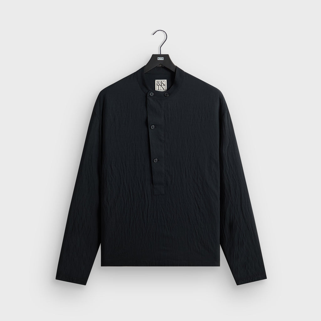 &Kin Wrinkle Cupro Leven Shirt - Black