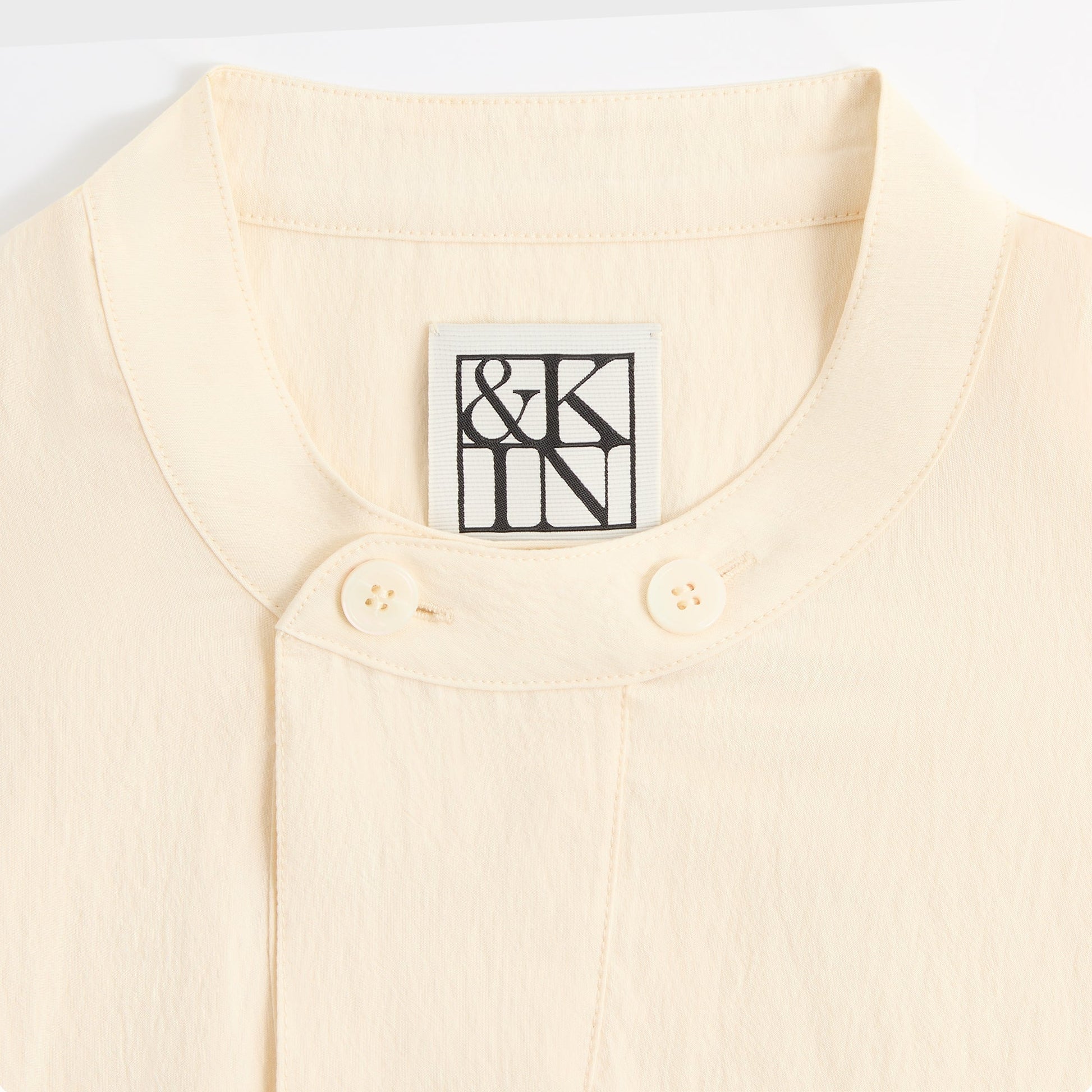 &Kin Wrinkle Cupro Leven Shirt - Sandrift