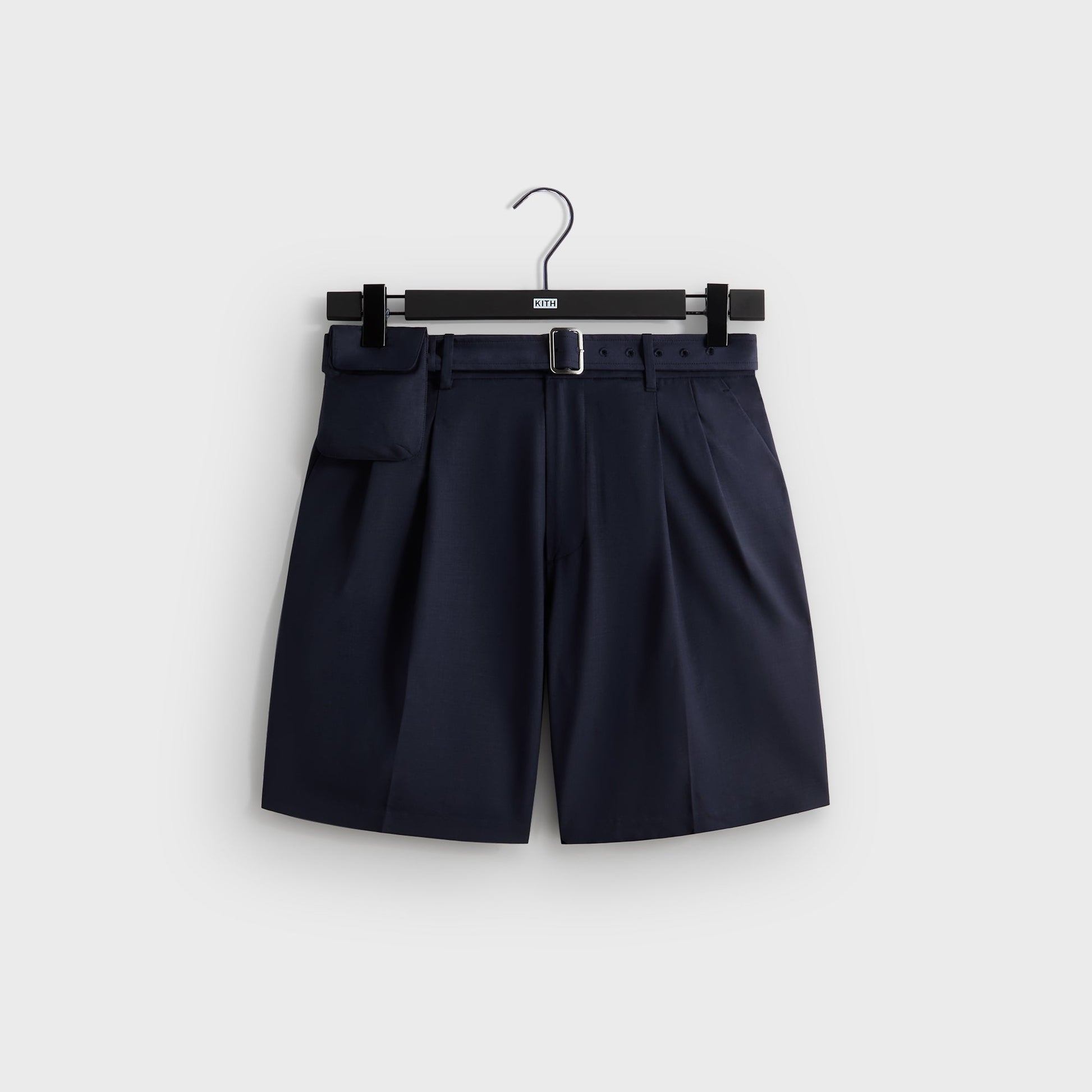 &Kin Tropical Wool Emrys Pleated Short - Nocturnal