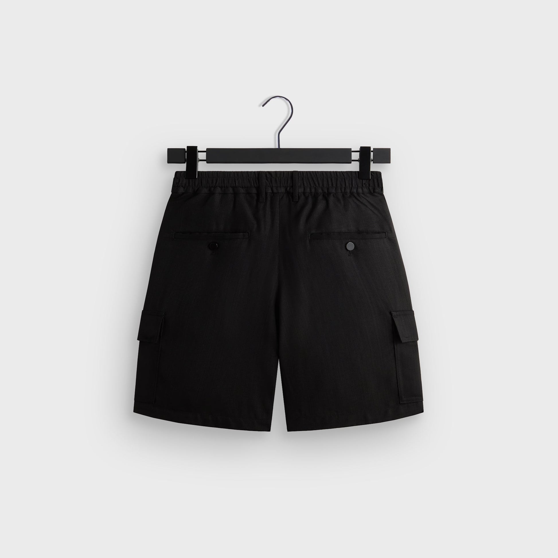 &Kin Textured Viscose Conley Cargo Short - Black
