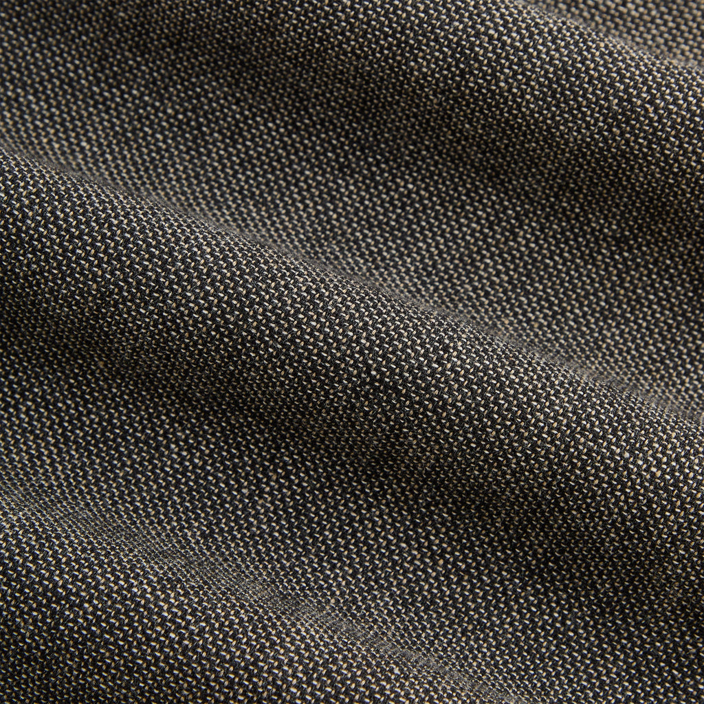 &Kin Textured Linen Flax Brynn Pleated Pant  - Black Melange
