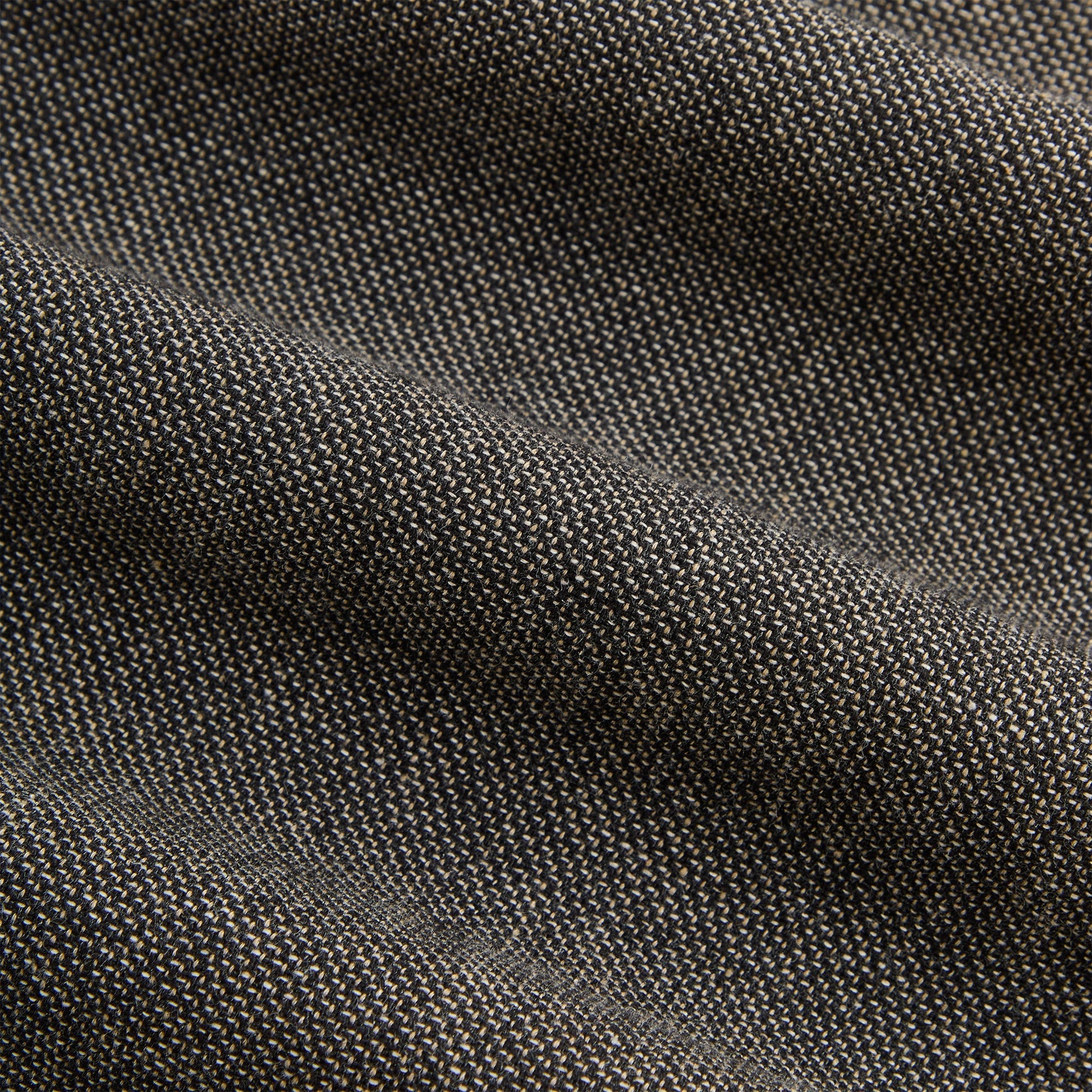 &Kin Textured Linen Flax Brynn Pleated Pant  - Black Melange