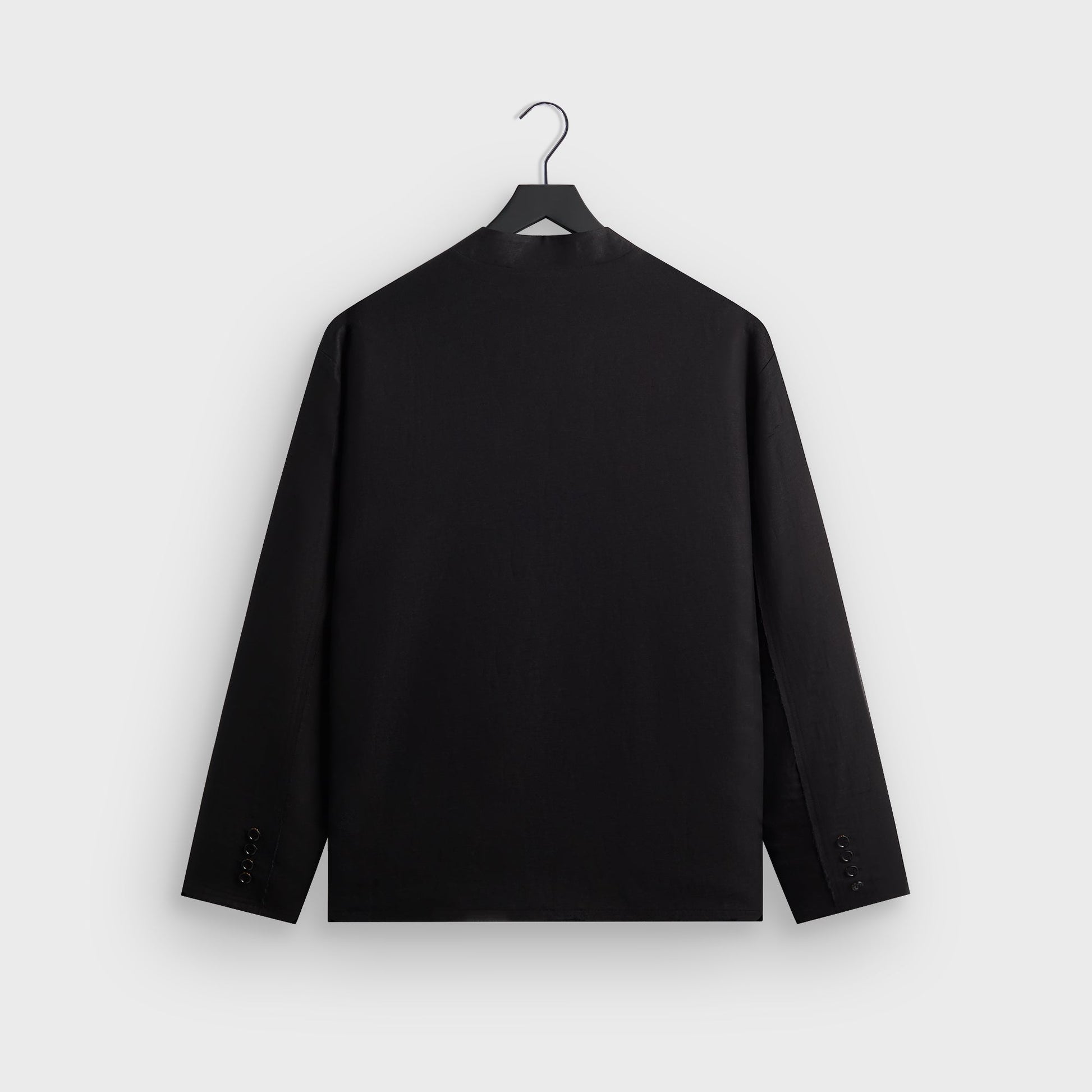 &Kin Long Sleeve Linen Viscose Twill Mathis Shirt - Black