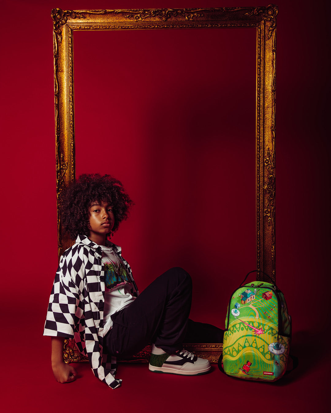 SPRAYGROUND MINI ALIEN FARM BACKPACK