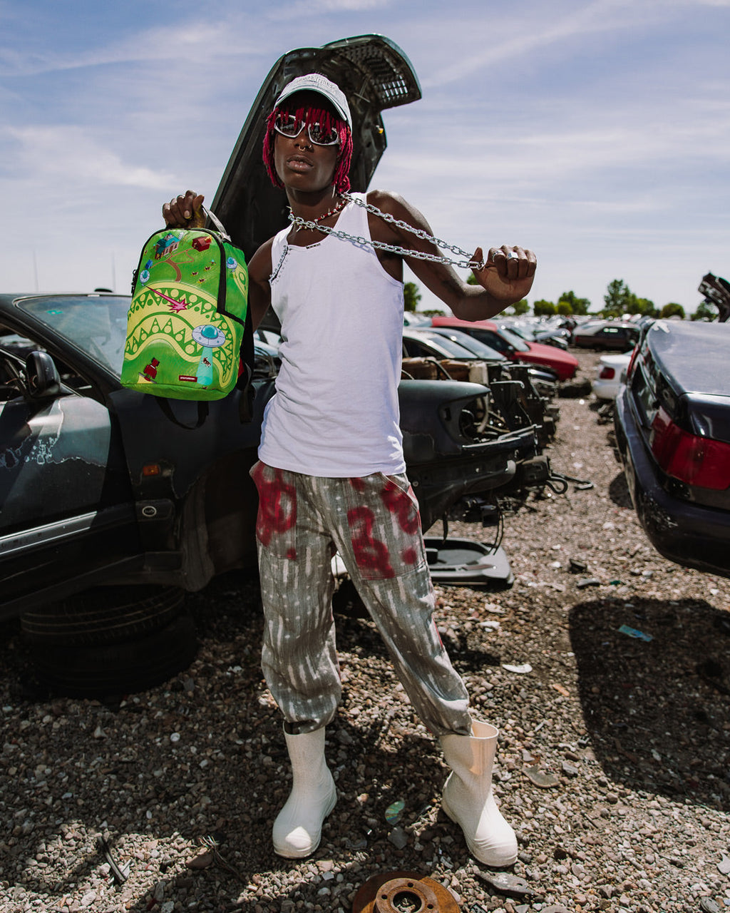 SPRAYGROUND MINI ALIEN FARM BACKPACK