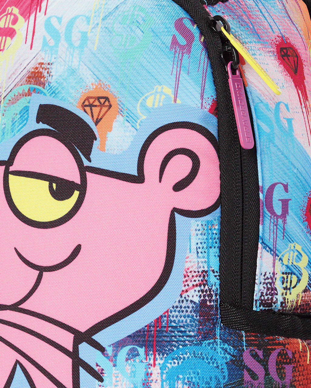 SPRAYGROUND SMALL BACKPACK: PINK PANTHER ART CLASS