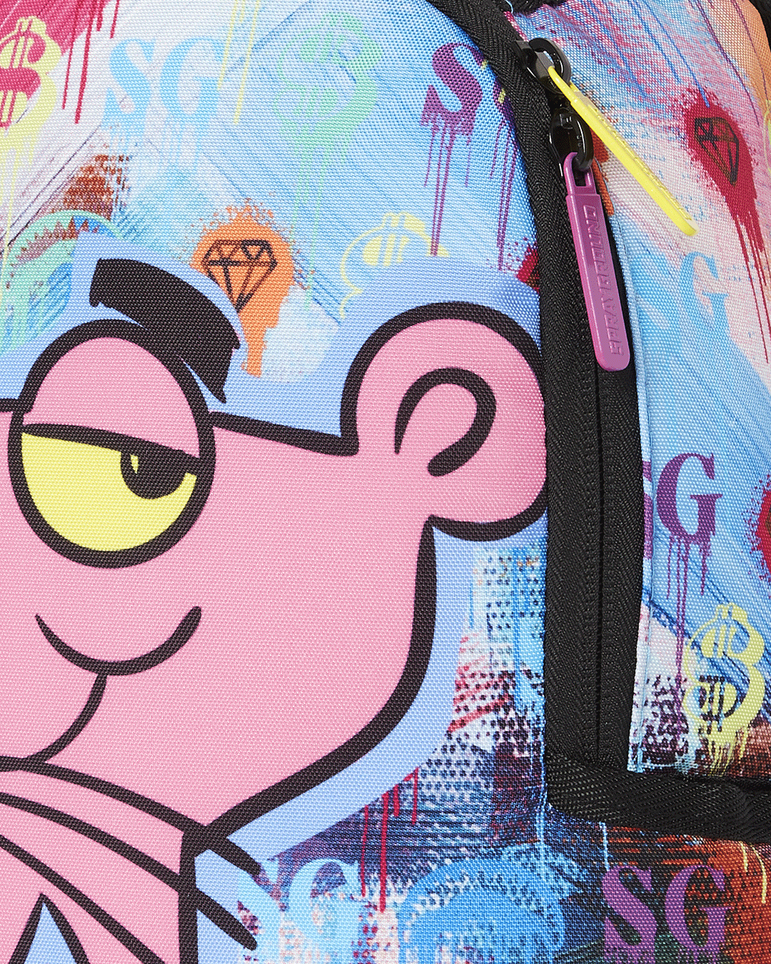 SPRAYGROUND SMALL BACKPACK: PINK PANTHER ART CLASS