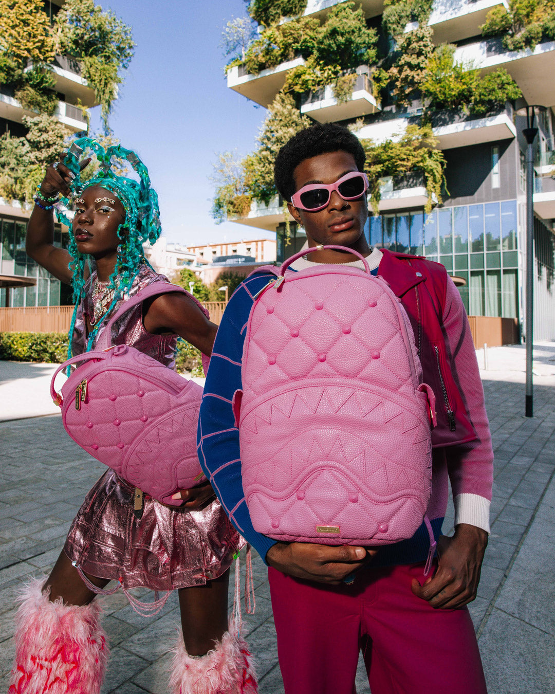 SPRAYGROUND SORBET STUNNA BEAR STUD MINI BACKPACK