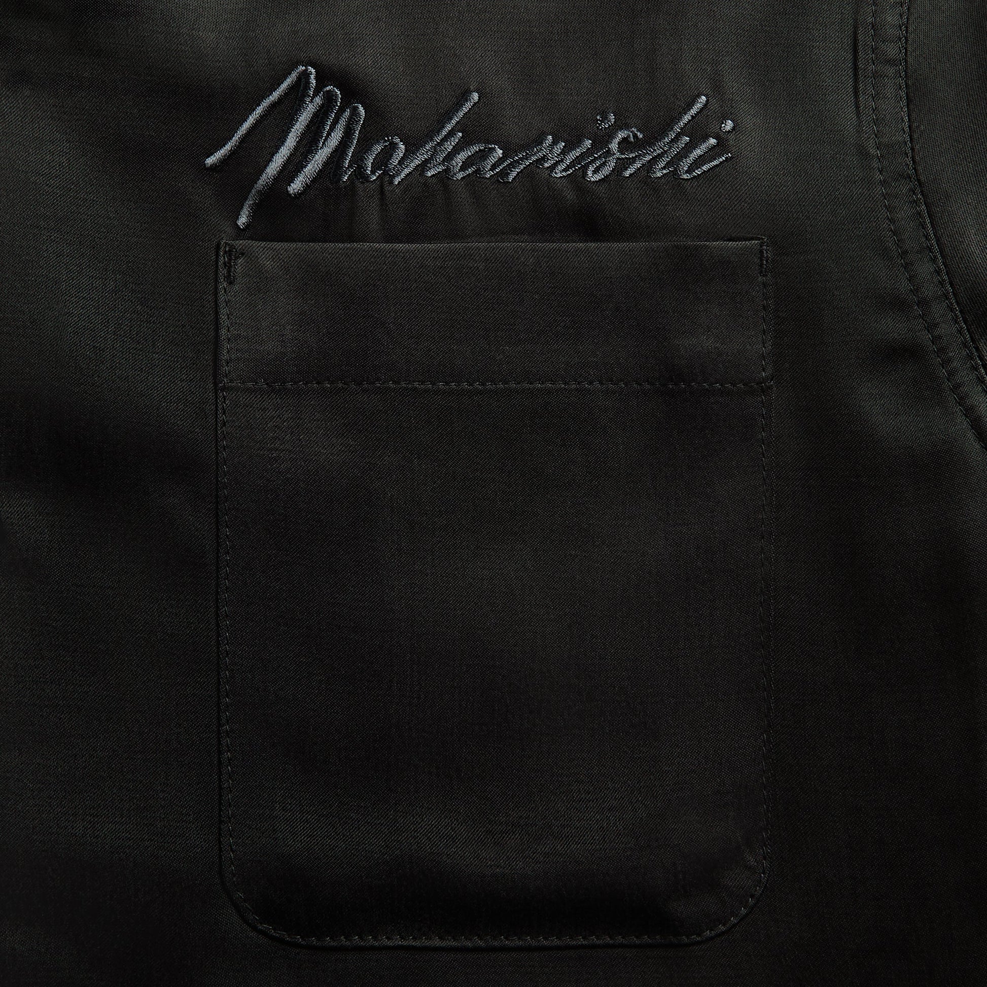 Maharishi 7364 Sakura Dragon Camp Collar Shirt - Black