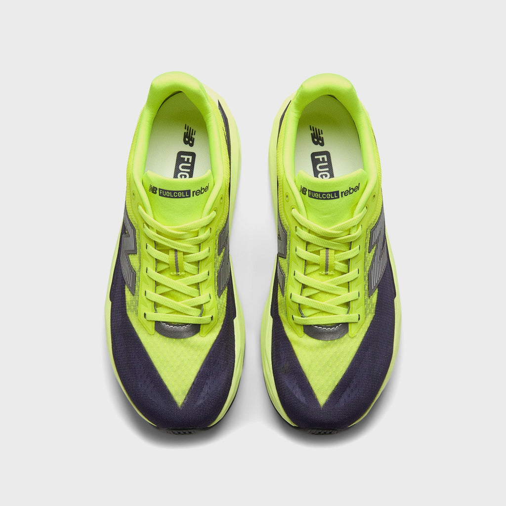 New Balance FuelCell Rebel v5 - Alkaline Green / Boysenberry / Dark Silver Metallic