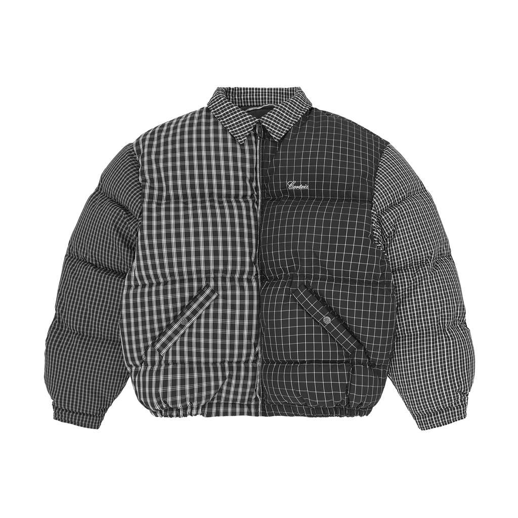 Corteiz COLLAR BOLO DOWN JACKET [BLACK PLAID] CRTZRTW
