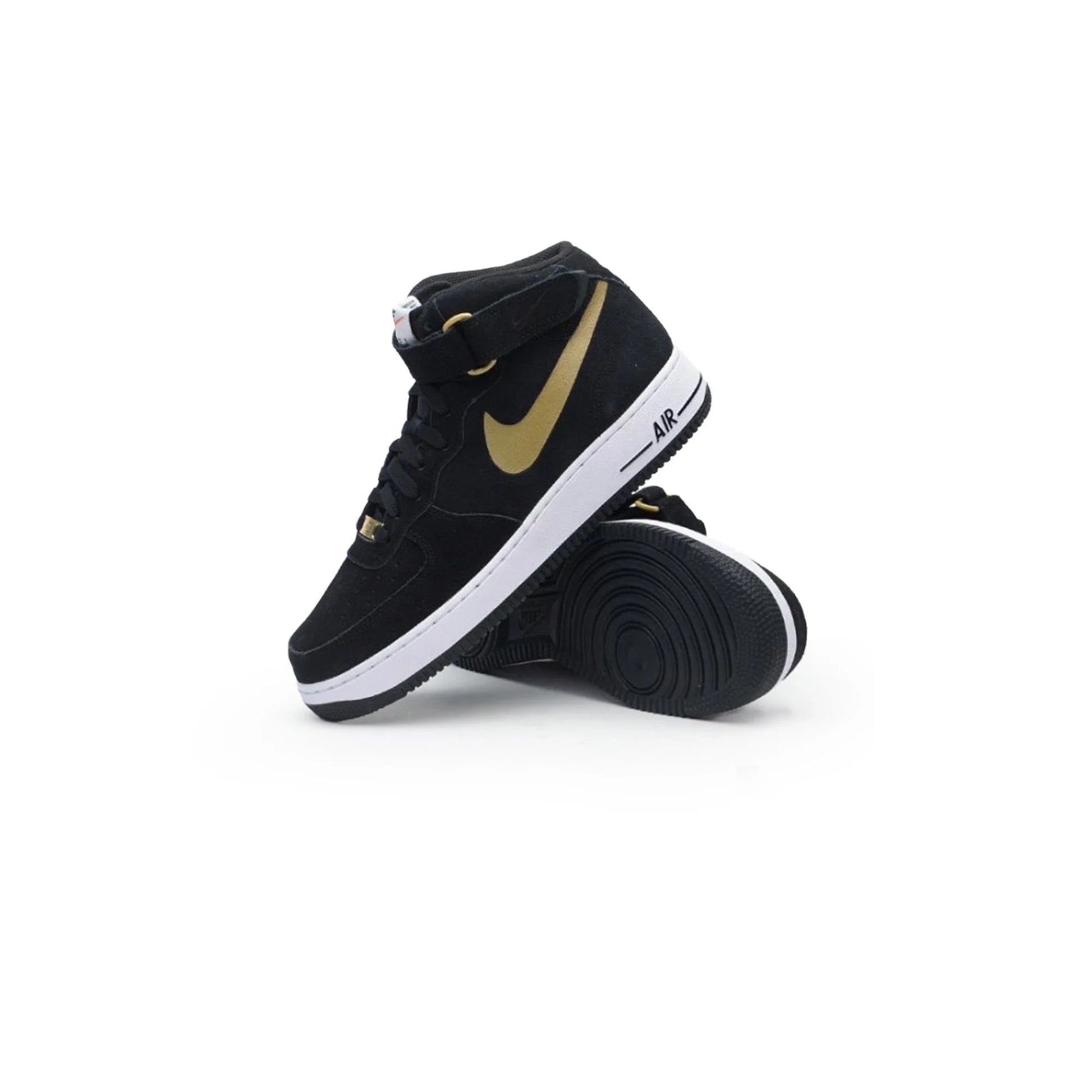 Nike Air Force 1 Mid 'Black Metallic Gold'