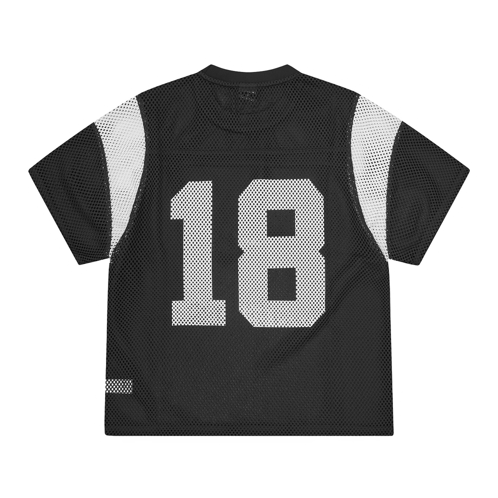 Corteiz OPEN MESH PANEL JERSEY [BLACK/WHITE] CRTZRTW