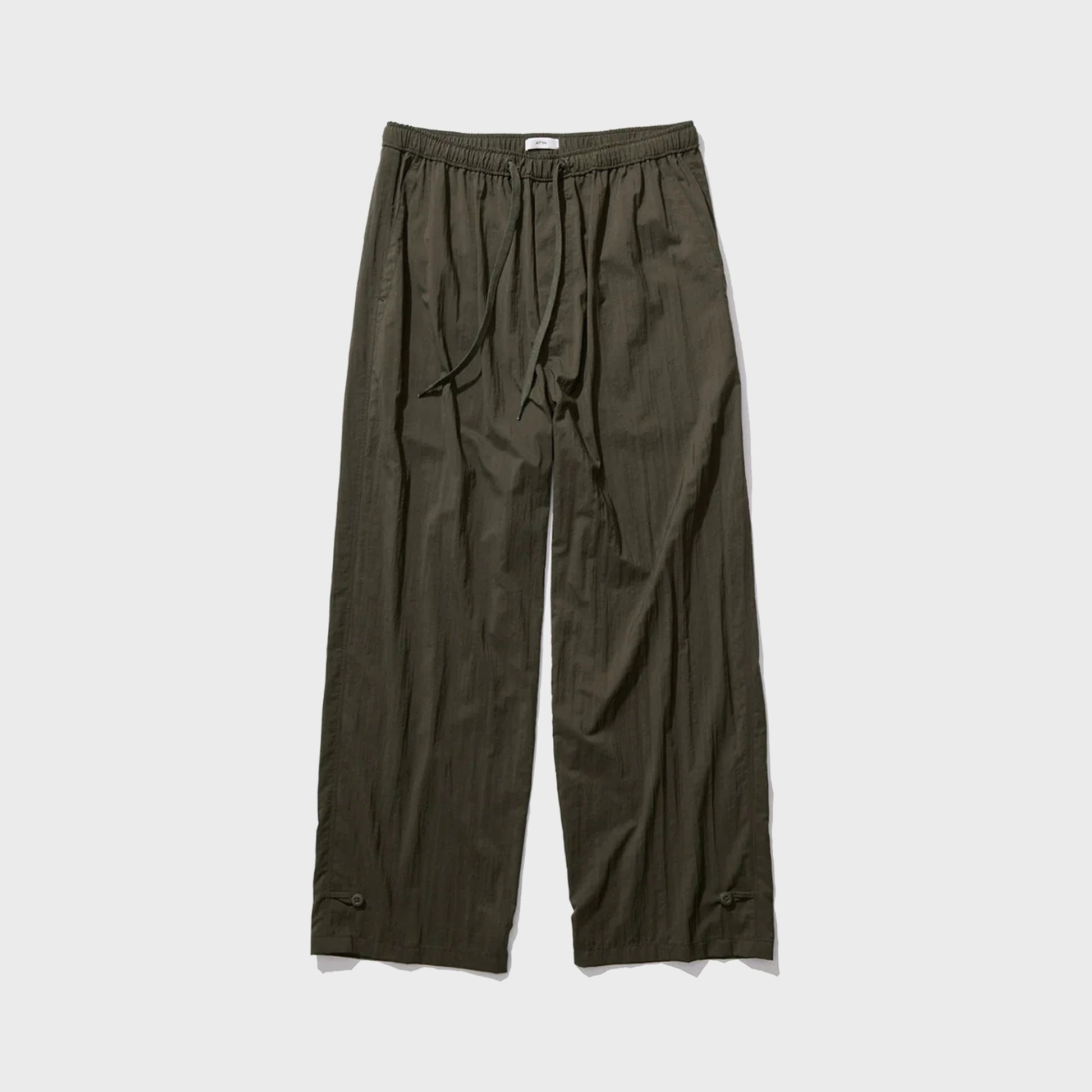 ATON Mat Airy Nylon Wide Pant - Khaki
