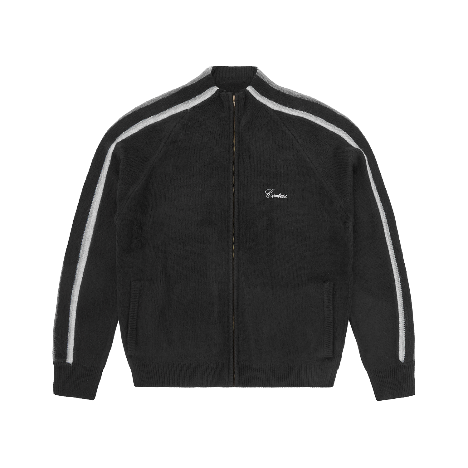 Corteiz MULTI STRIPE KNIT ZIP UP [BLACK] CRTZRTW