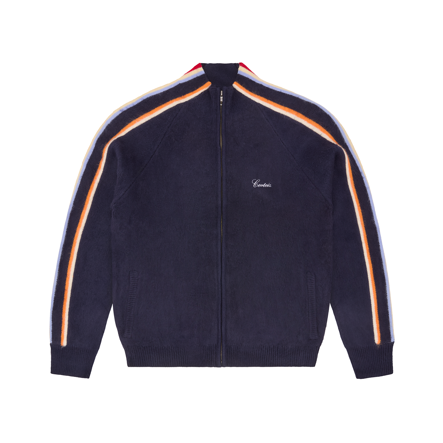 Corteiz MULTI STRIPE KNIT ZIP UP [NAVY] CRTZRTW
