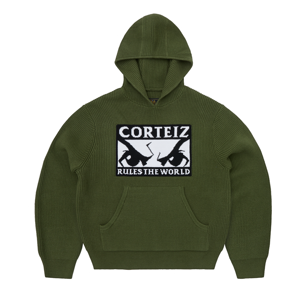 Corteiz HUEY KNIT HOODIE [OLIVE] CRTZRTW