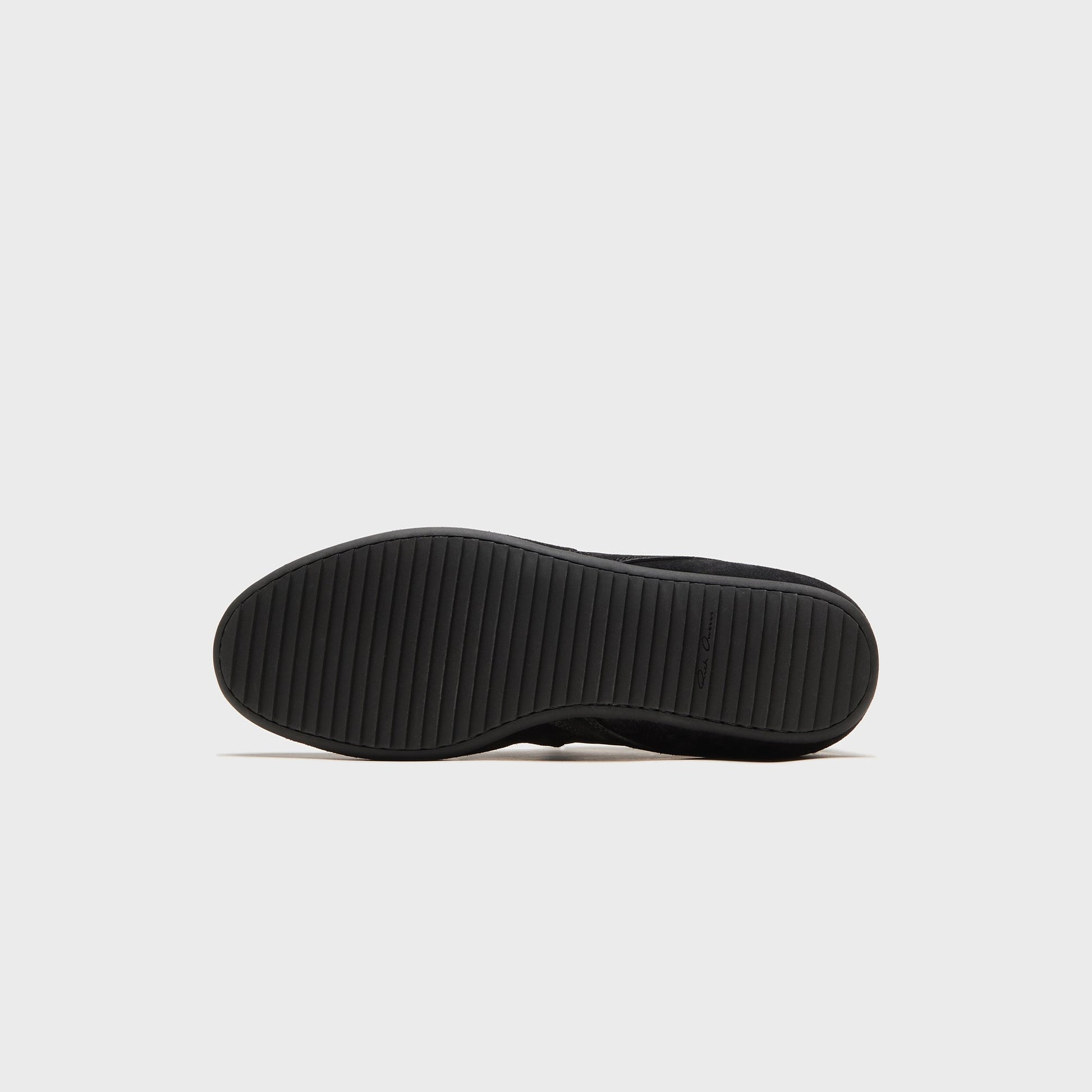 Rick Owens Minimal Suede Trimmed Sneaks - Black / Black / Black