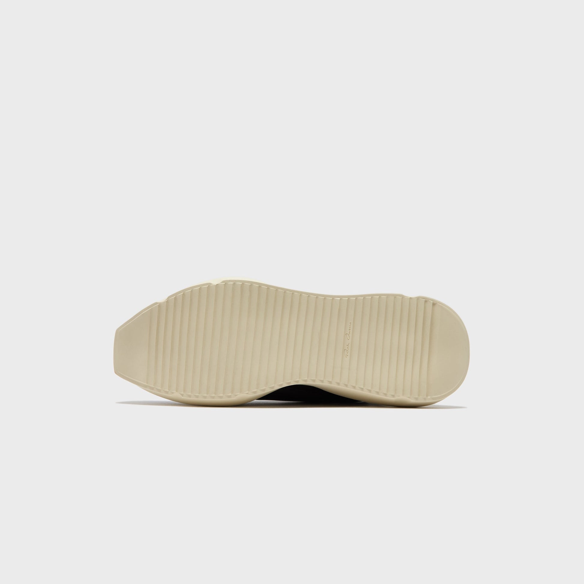 Rick Owens Scarpe Pelle Geth Runner - Black / Milk / Milk