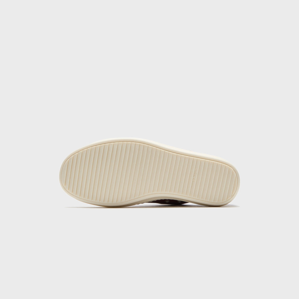 Rick Owens Scarpe In Pelle Low Sneaker - Rosewood / Milk / Milk