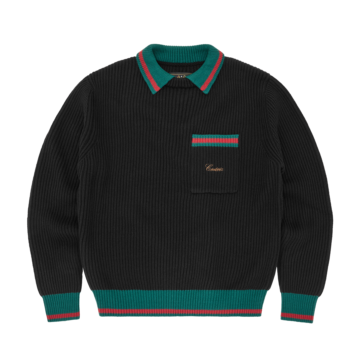 Corteiz GIANNI KNIT POLO SWEATER [BLACK] CRTZRTW