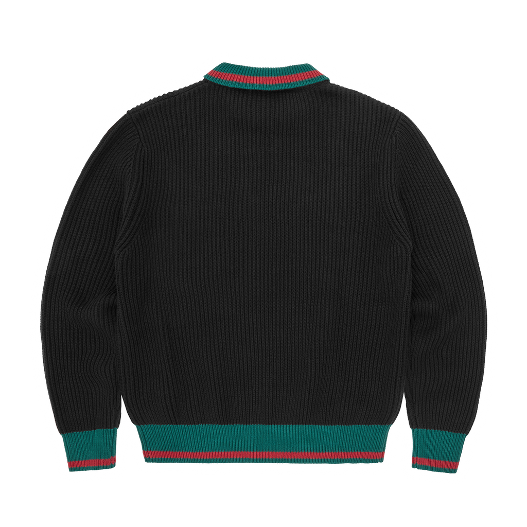 Corteiz GIANNI KNIT POLO SWEATER [BLACK] CRTZRTW
