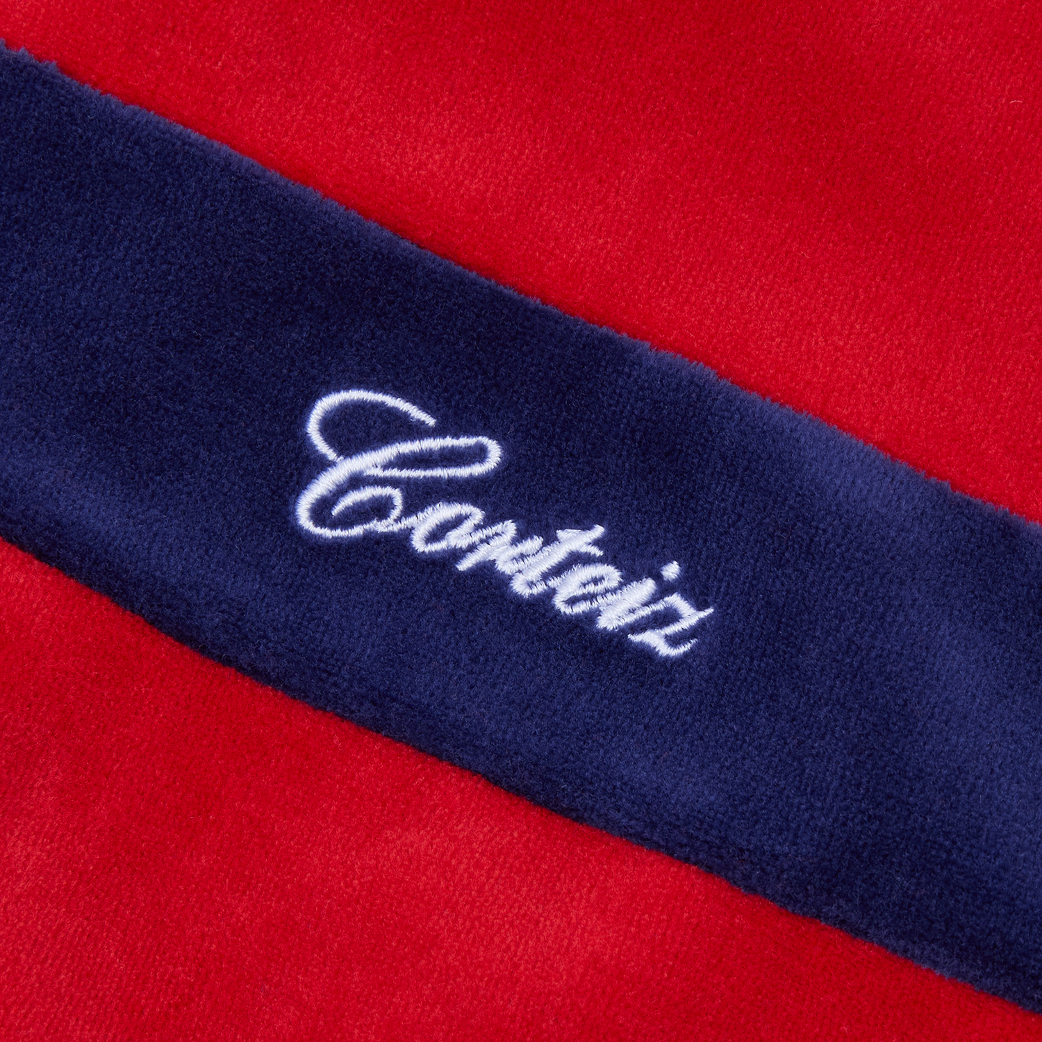 Corteiz PISTA VELOUR TRACK JACKET [NAVY/RED] CRTZRTW