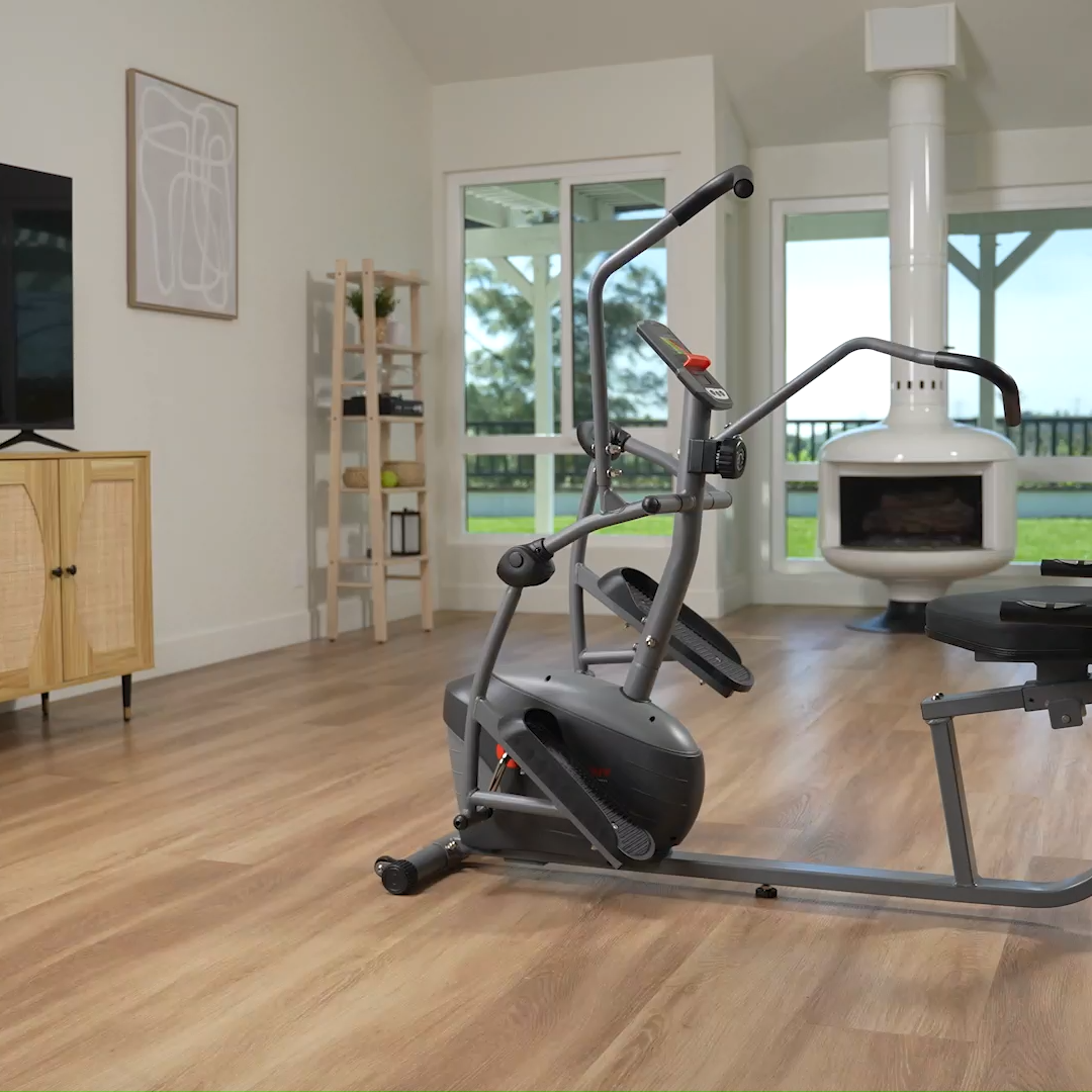Sunny Health & Fitness Performance Smart Magnetic Recumbent Elliptical Cross Trainer