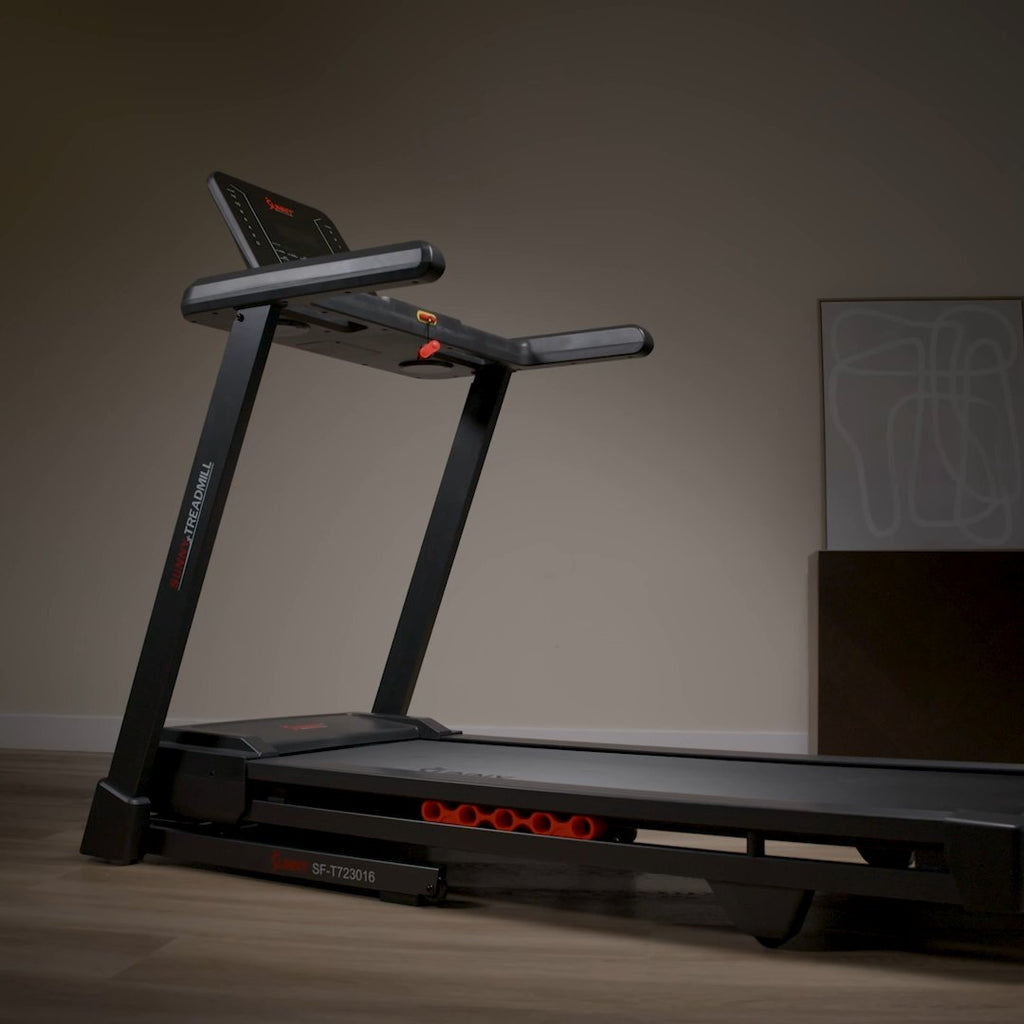 Sunny Health & Fitness Advanced Heavy Duty Auto Incline Smart Treadmill with 20" Running Deck