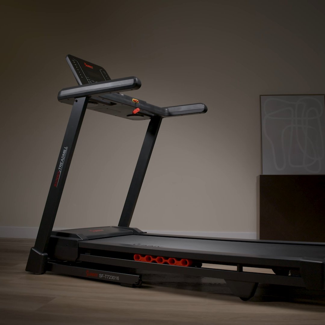 Sunny Health & Fitness Advanced Heavy Duty Auto Incline Smart Treadmill with 20" Running Deck
