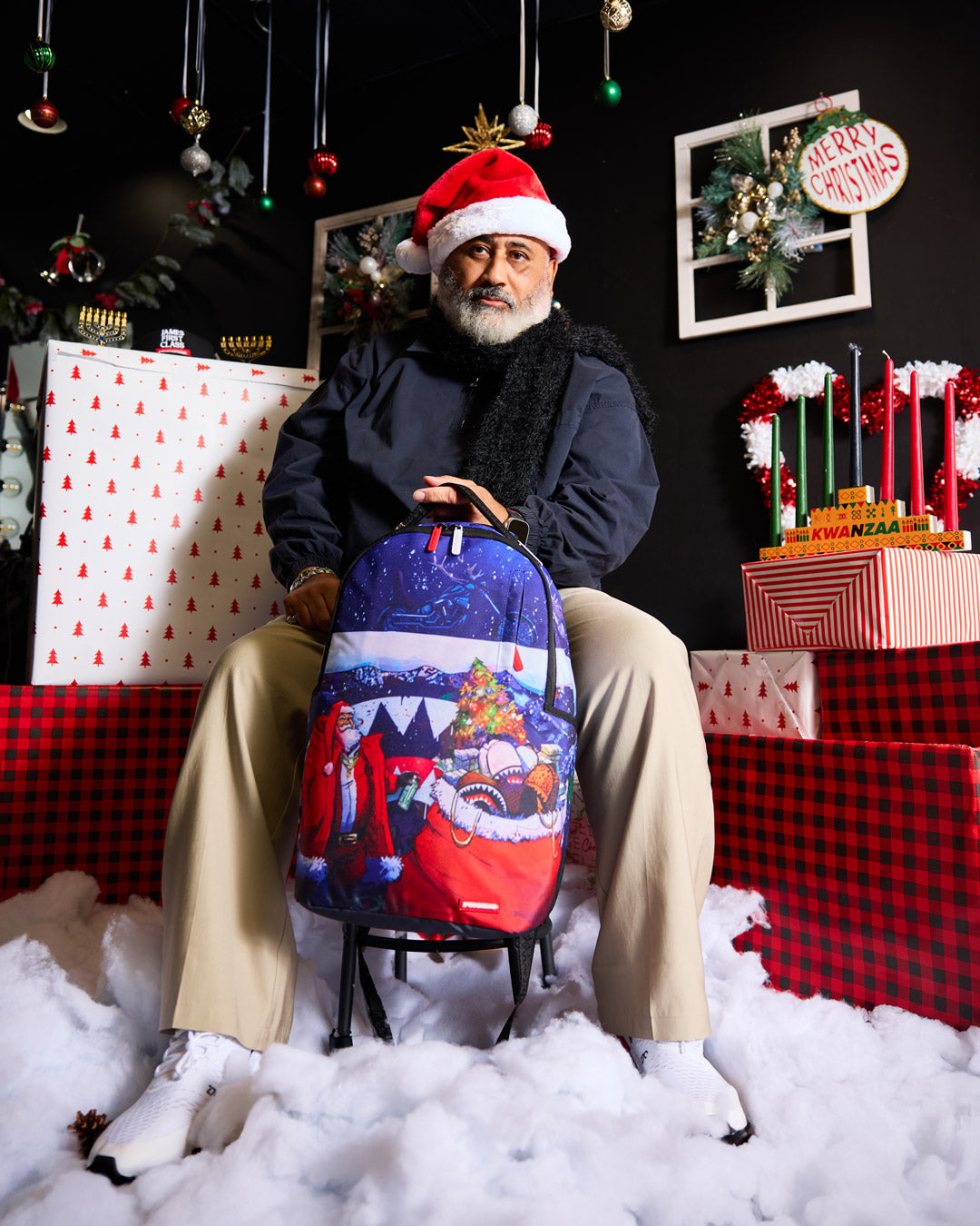 SPRAYGROUND SANTA BIG BAG STACKS BACKPACK