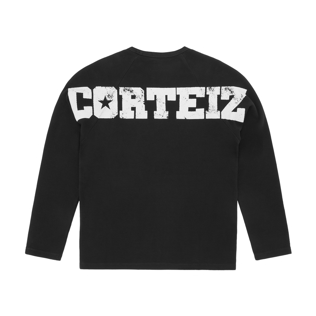 Corteiz STAR RAGLAN WAFFLE THERMAL [BLACK] CRTZRTW