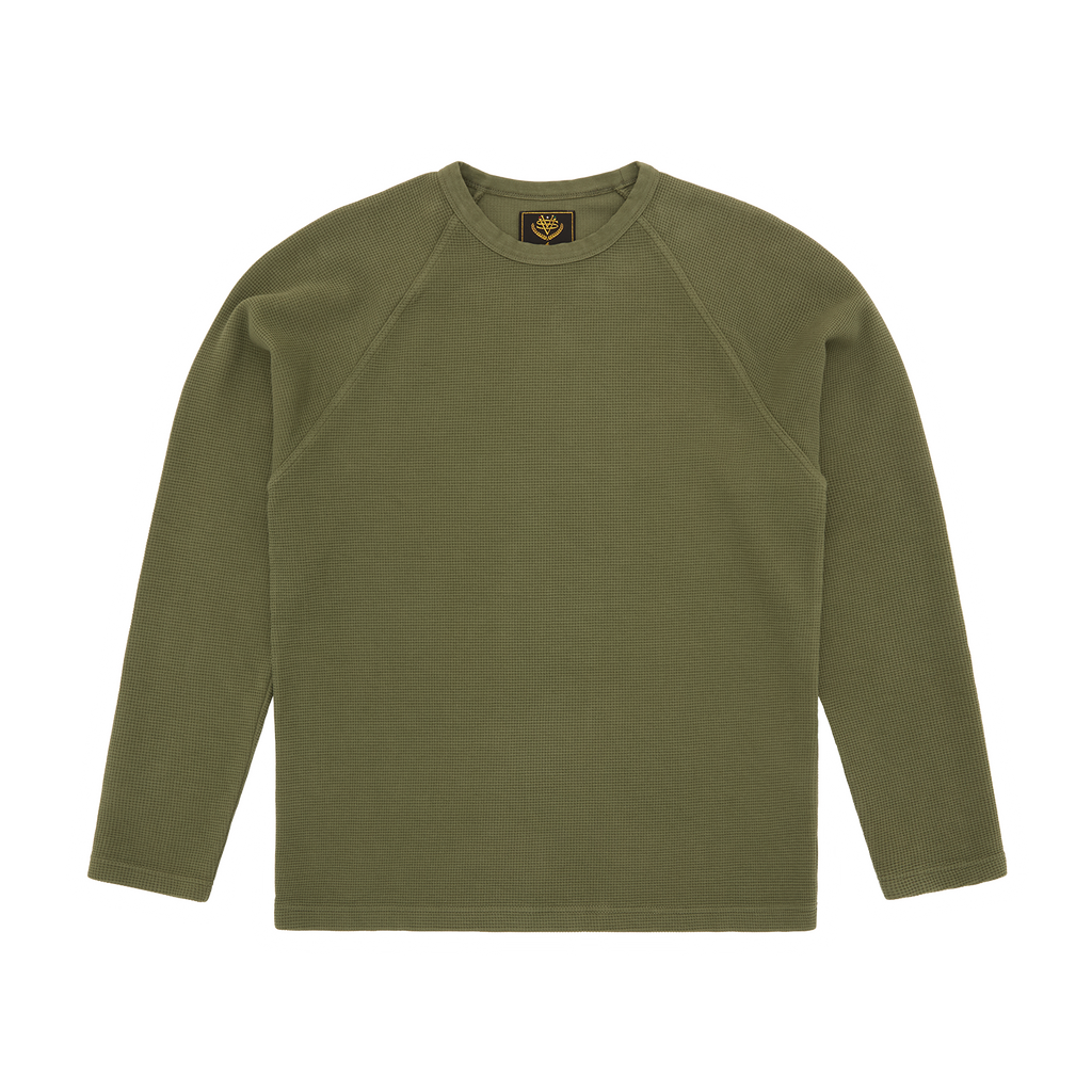 Corteiz STAR RAGLAN WAFFLE THERMAL [OLIVE] CRTZRTW