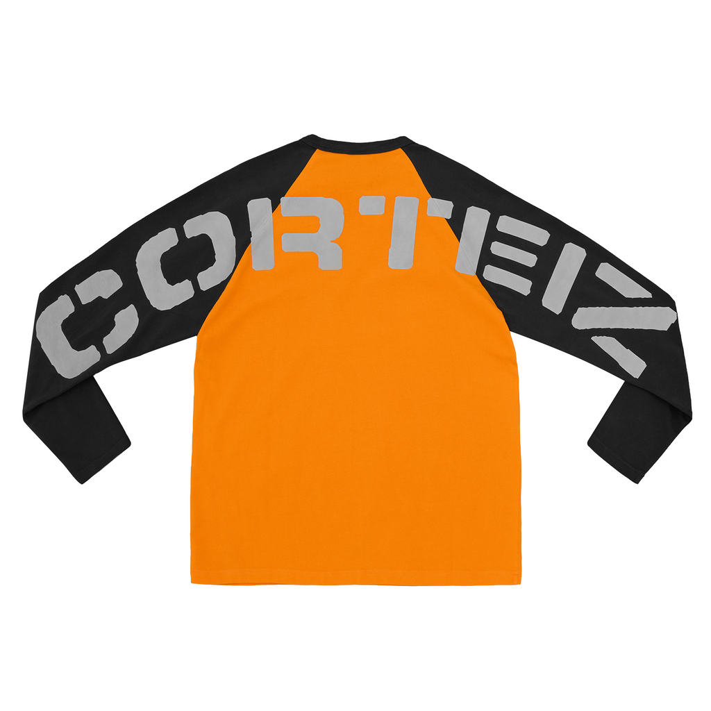 Corteiz STENCIL RAGLAN LS [ORANGE/BLACK] CRTZRTW