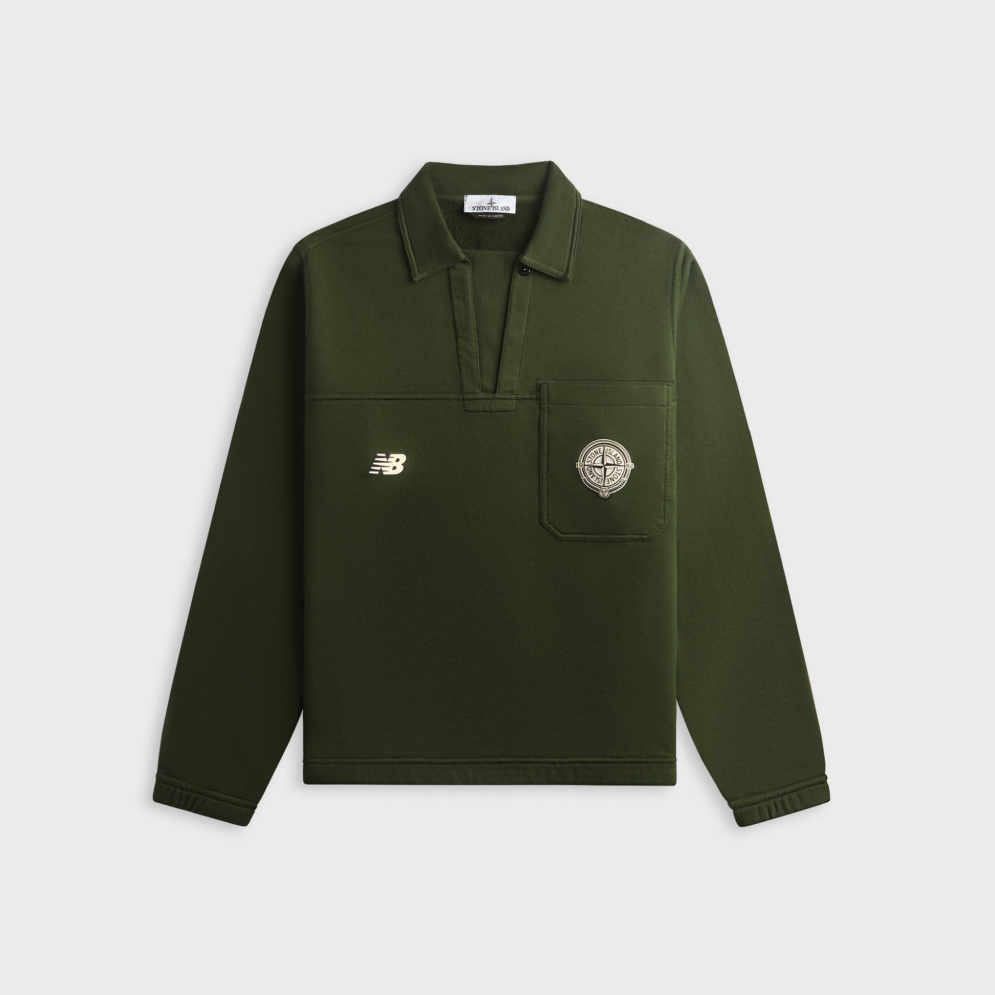 Stone Island x New Balance World Cup Long Sleeve Polo Sweatshirt - Juniper