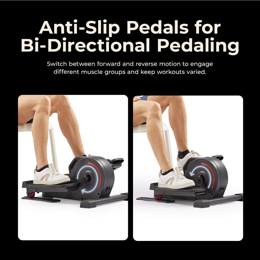 Sunny Health & Fitness Smart Motorized Under Desk Mini Elliptical