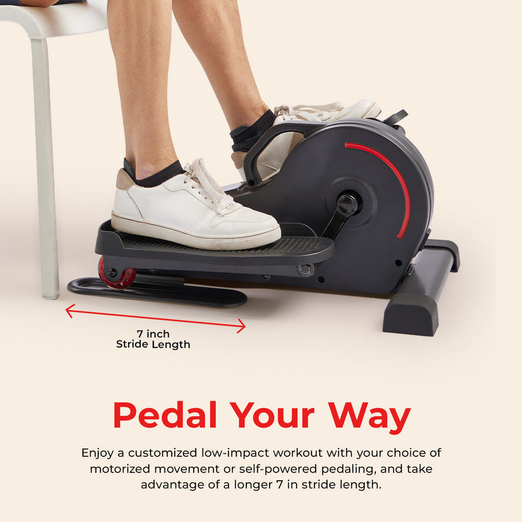 Sunny Health & Fitness Smart Motorized Under Desk Mini Elliptical