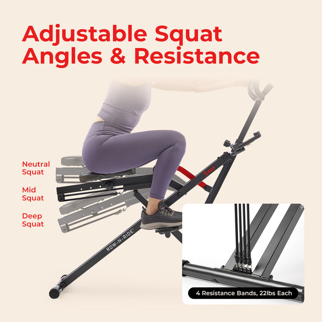 Sunny Health & Fitness Upright Row-N-Ride® Plus Smart Squat Assist Machine