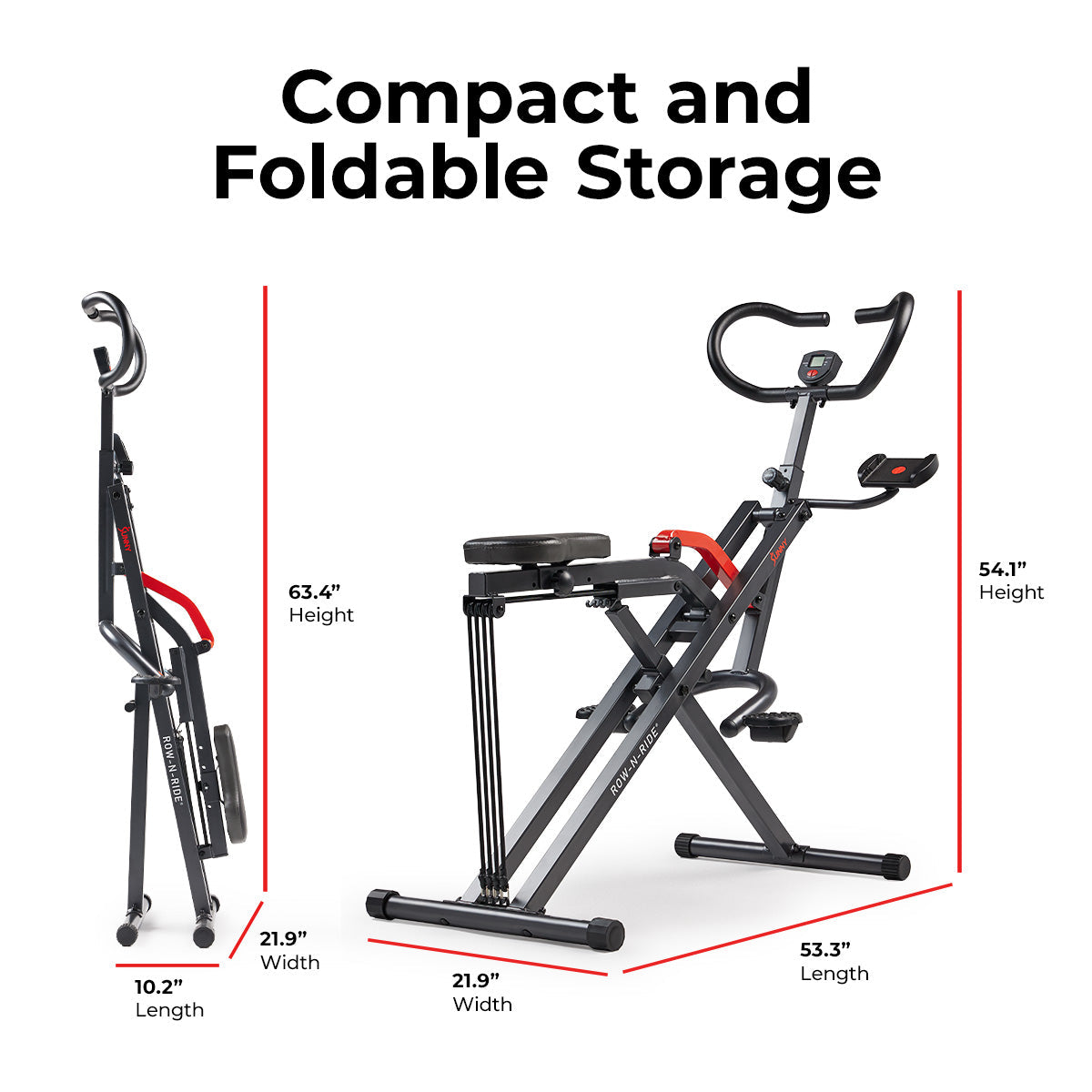 Sunny Health & Fitness Upright Row-N-Ride® Plus Smart Squat Assist Machine