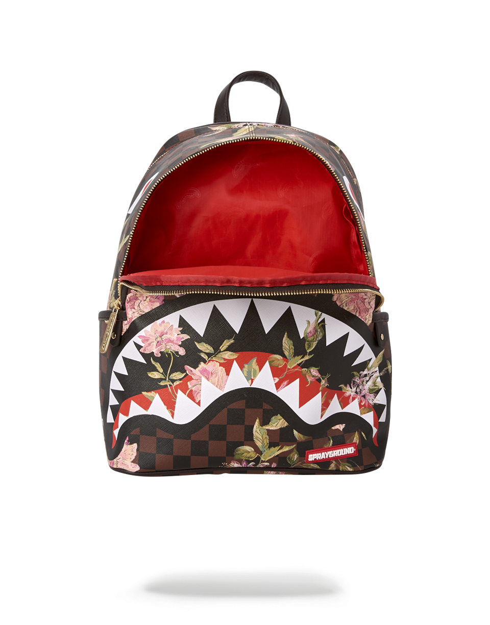SPRAYGROUND SHARKFLOWER SAVAGE BACKPACK (SMALLER MORE ELEGANT BACKPACK)